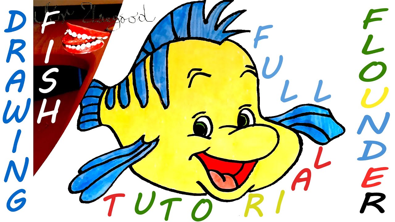 1280x720 Drawing Tutorial Full How To Draw Flounder From The Little