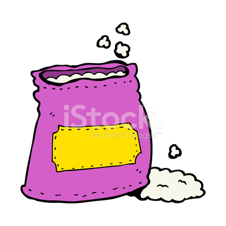 440x440 Cartoon Bag Of Flour Stock Vector