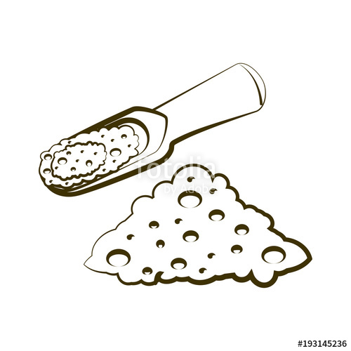 500x500 Chickpea Flour Hand Drawing Illustration A Natural Product Is