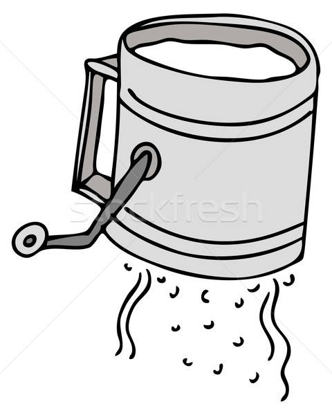 480x600 Flour Sifter Vector Illustration John Takai