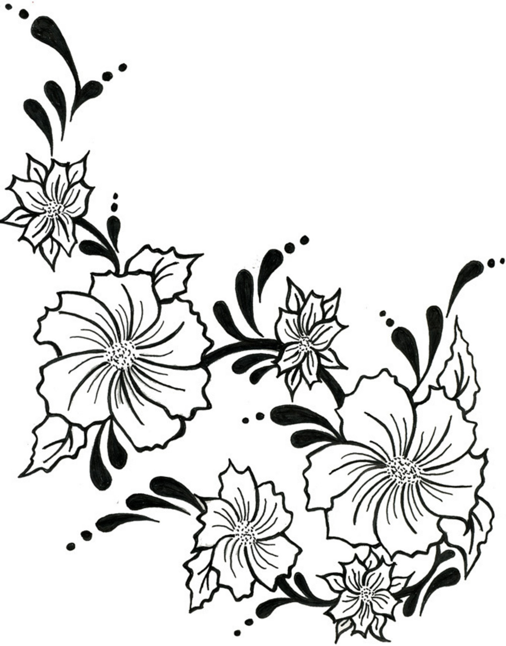 Flower Arrangement Drawing