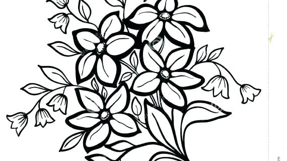 570x320 Flower Printable Coloring Pages Flower Printable Coloring Pages