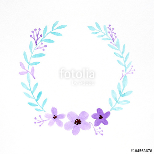 500x500 flowers wreath watercolors, hand drawing flowers in watercolor