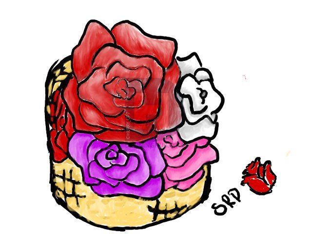 640x480 How To Draw A Basket Of Roses, Step