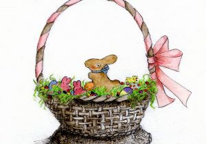 300x210 Best Easy Flower Baskets Sketches Drawing Flower Pot Learning