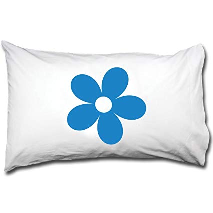 425x425 Renjundun Flower Blue Simple Drawing Bed Pillow Case