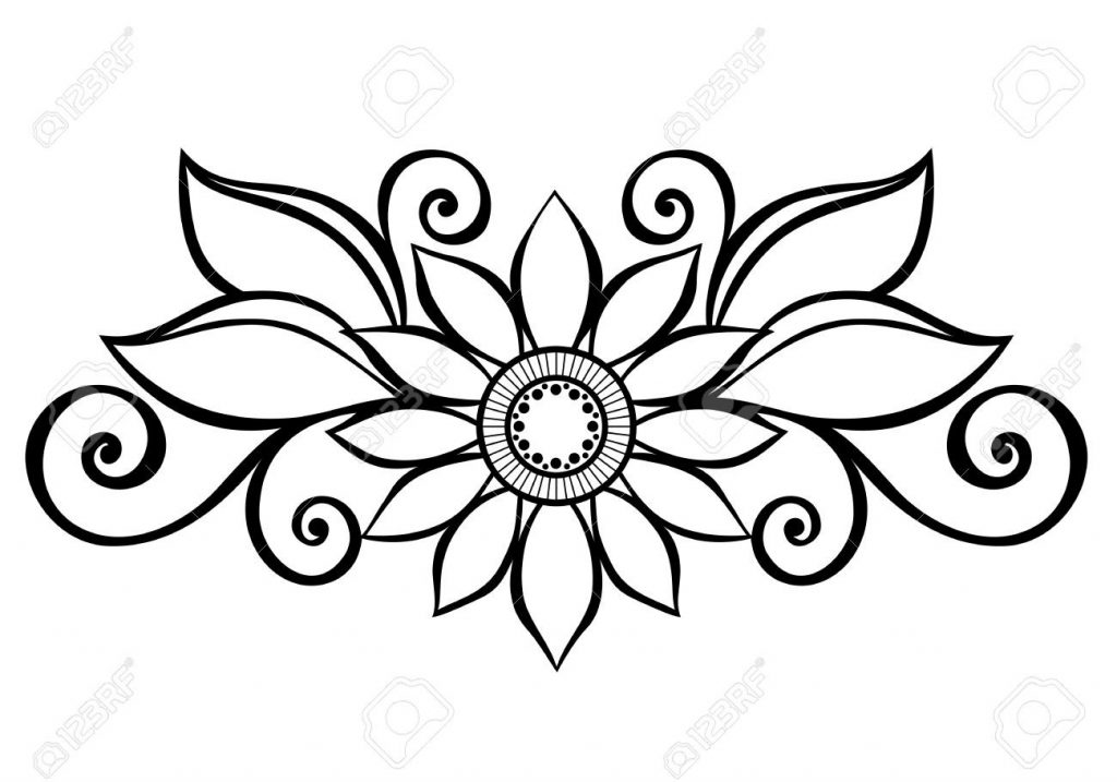 1024x717 Flower Designs Flowers Design Drawing At Getdrawings Com Free