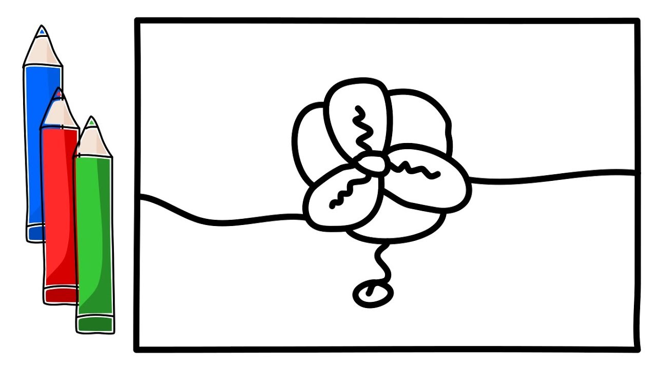 1280x720 How To Drawing And Coloring A Flower Lollipop Bed Telephone