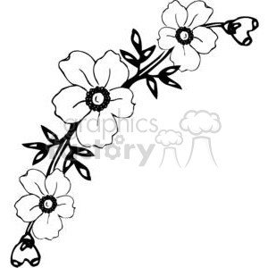300x300 Black And White Hawaiian Hibiscus Flower Clipart Royalty Free