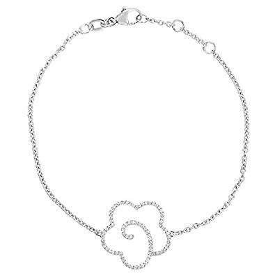 395x395 Diamond Flower Chain Bracelet Jewellery