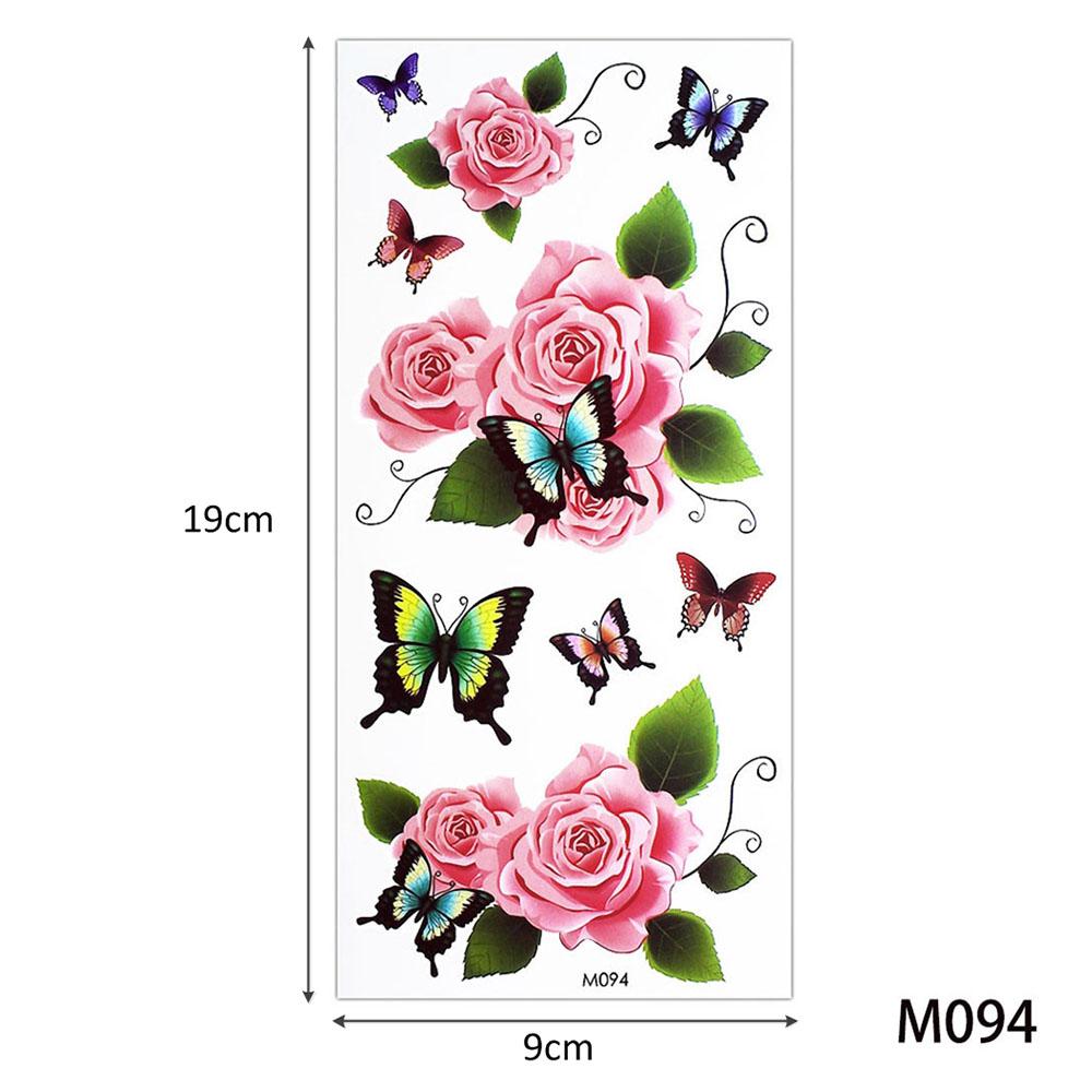 1000x1000 Glaryyears Sheet Rose Flower Body Makeup Temporary Tattoo
