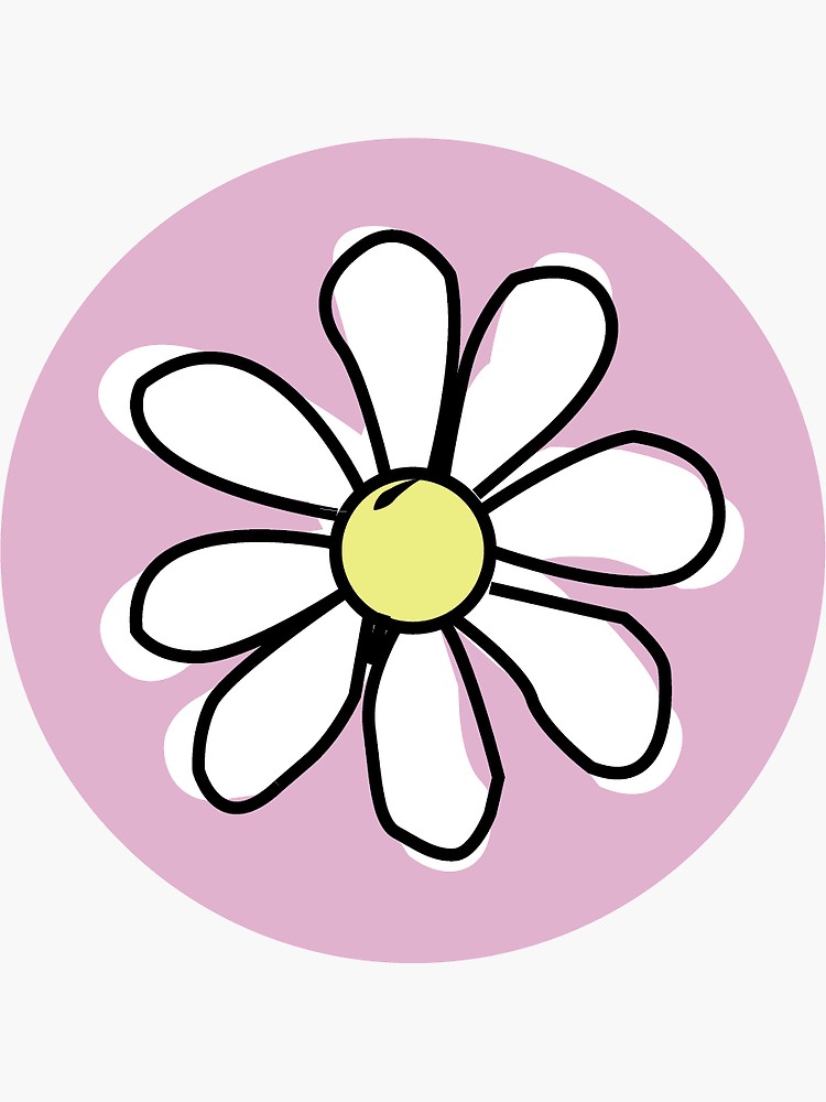 750x1000 Dusty Rose Flower Circle Sticker