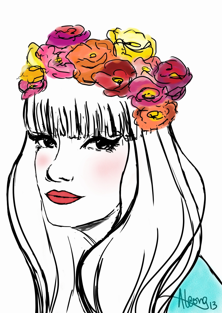 864x1219 Flower Crown Sketch That