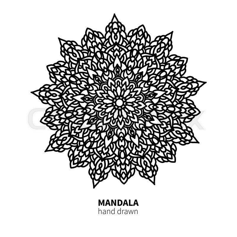 800x800 Mandala Flower Vector Drawing Stock Vector Colourbox