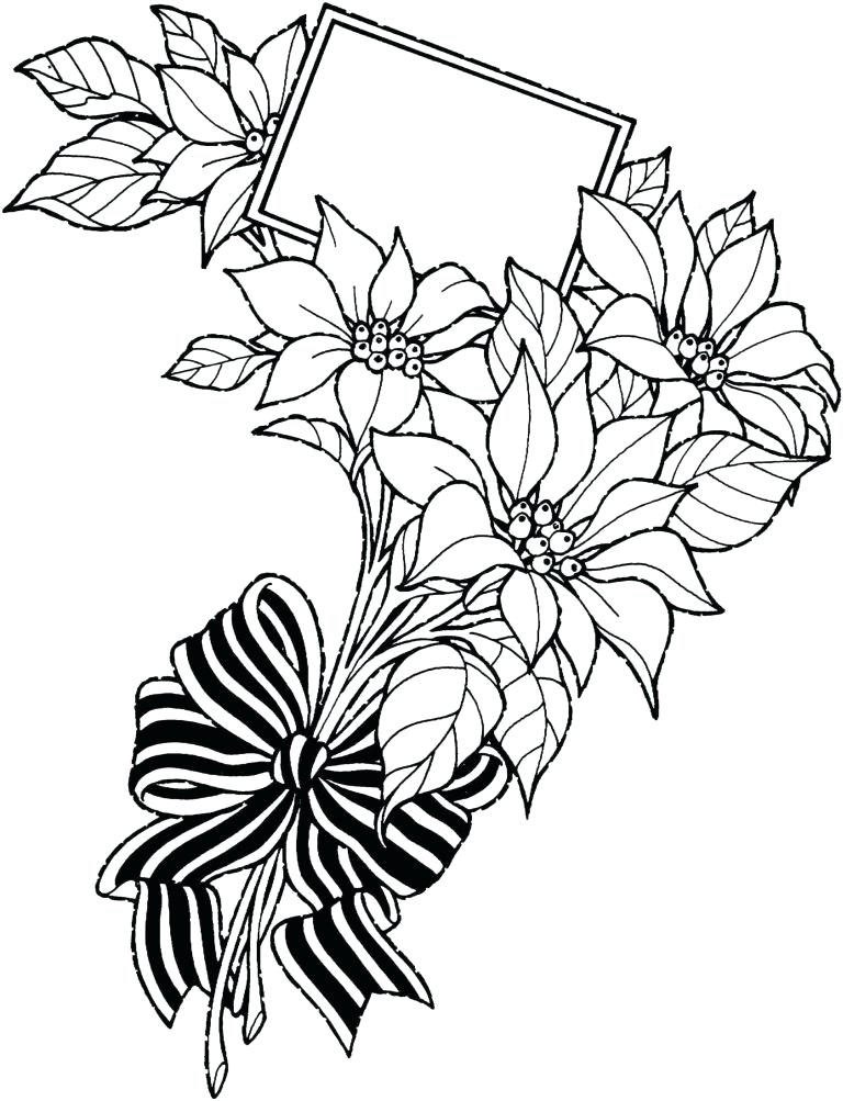 768x1003 Hawaiian Flowers Drawing