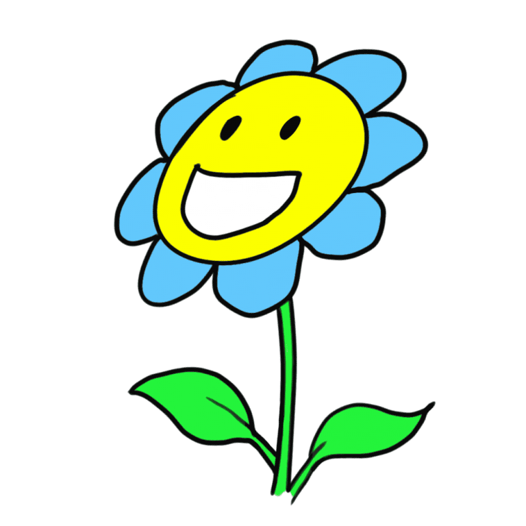 768x768 Flower Drawing Cartoon, Picture