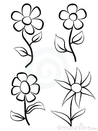 338x450 Easy Flower Drawings