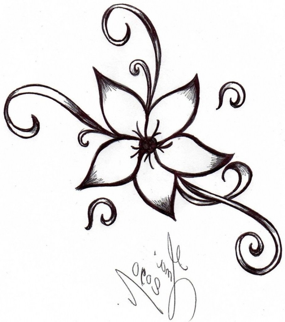 907x1024 Easy To Draw Flowers For Kids