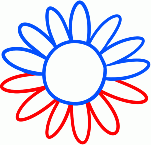 302x289 How To Draw How To Draw A Sunflower For Kids