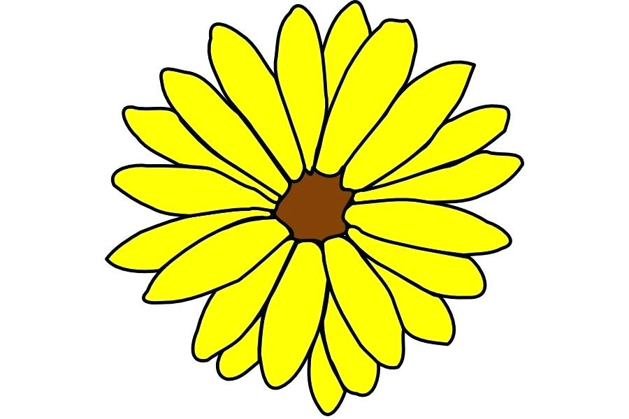 900x600 Yellow Flower Drawing Running