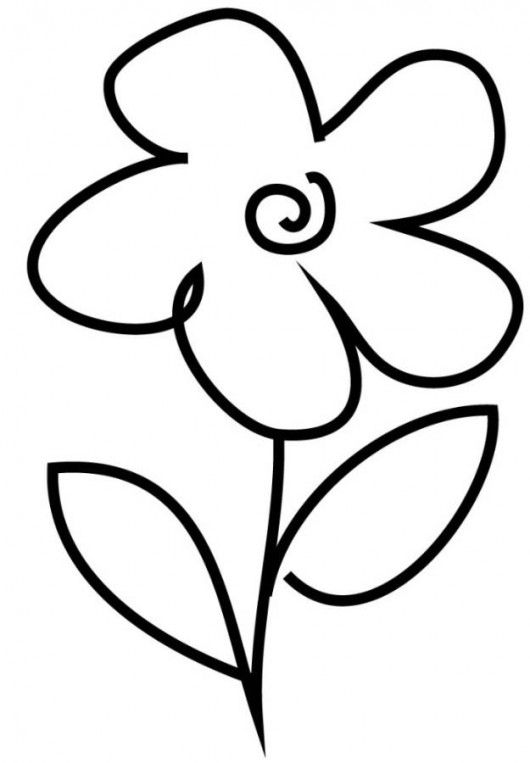 530x763 Very Simple Flower Coloring