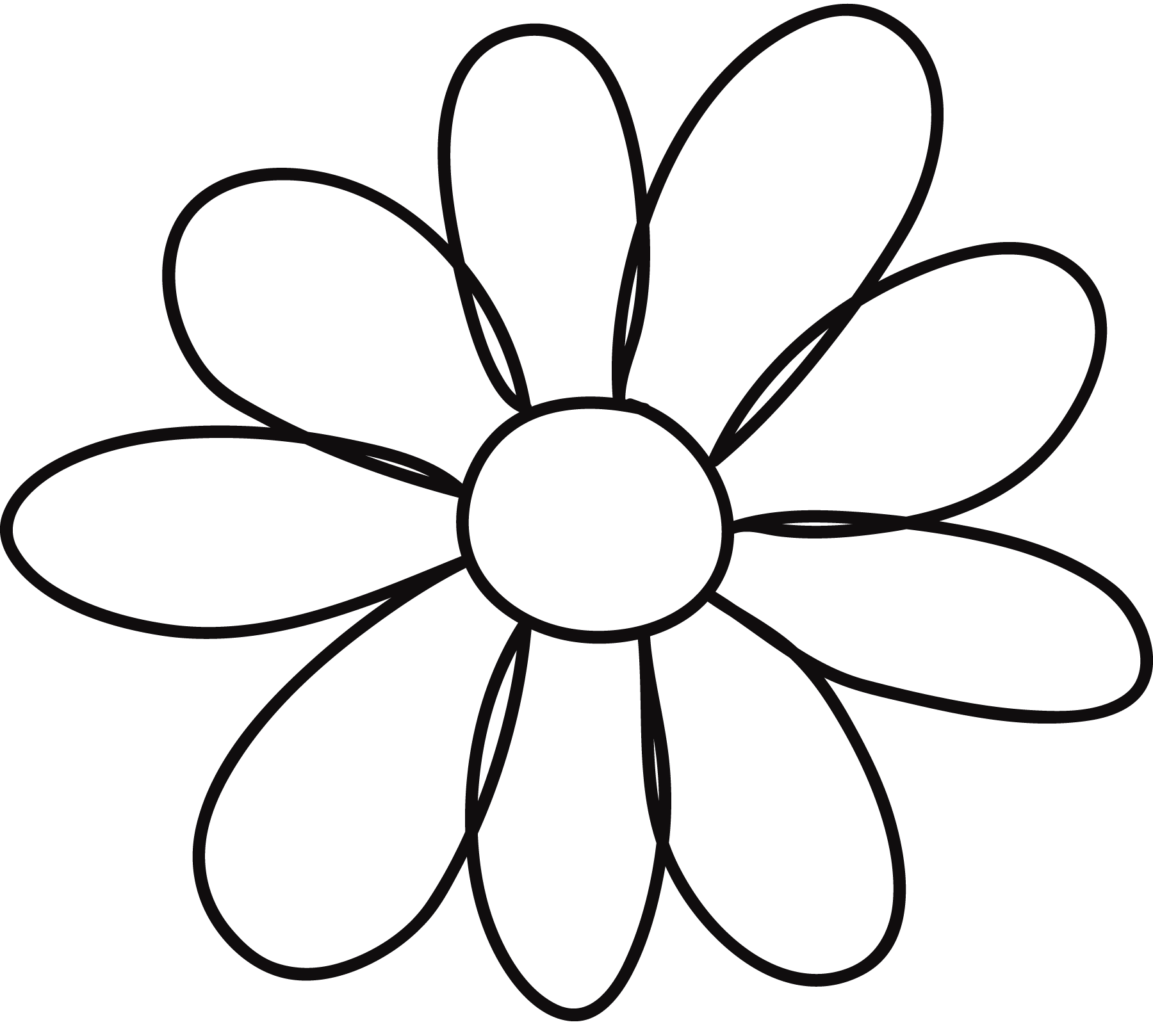 Flower Drawing Template