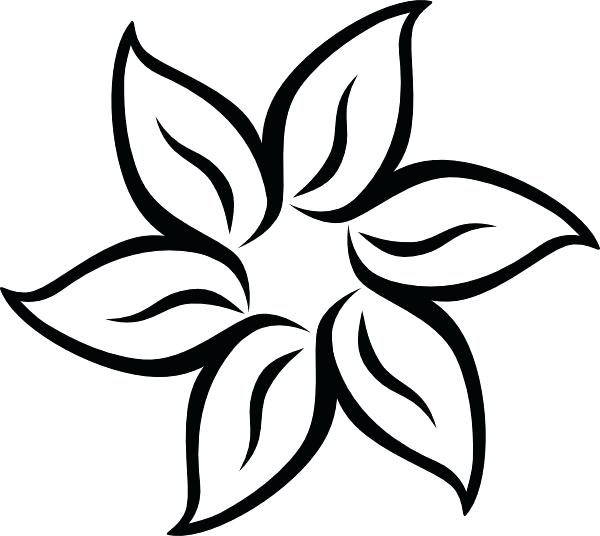 600x536 Flower Drawing Template At Free For Personal Use Printable Lotus
