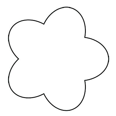 400x400 Simple Flower Outline Template Big Flowers Drawing At Simple