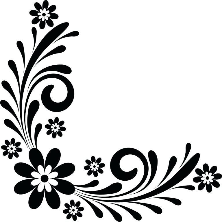 768x768 Flowers You Can Draw Flower Designs Gallery Flowers Border Design