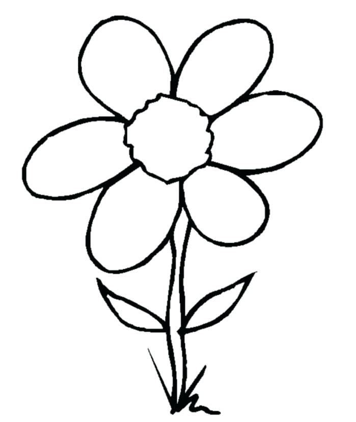 699x828 Flower Drawing Easy Easy Kids Drawing Lessons How To Draw Flower