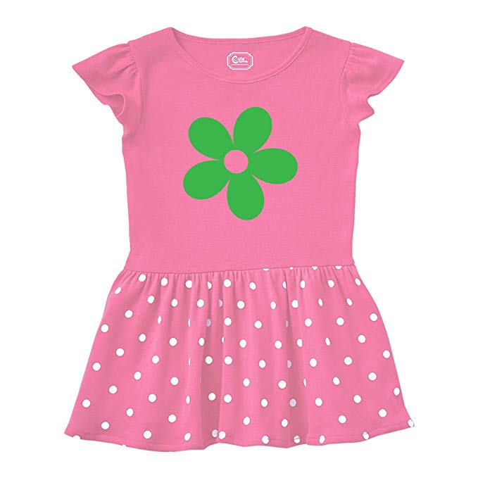 679x679 Flower Green Simple Drawing Short Sleeve Taped Neck