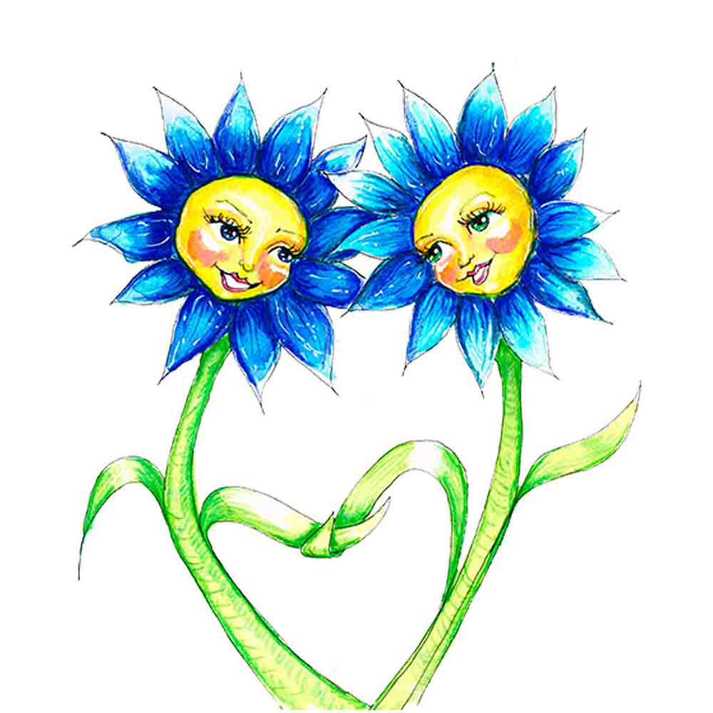 1000x1000 Flower Faces Series