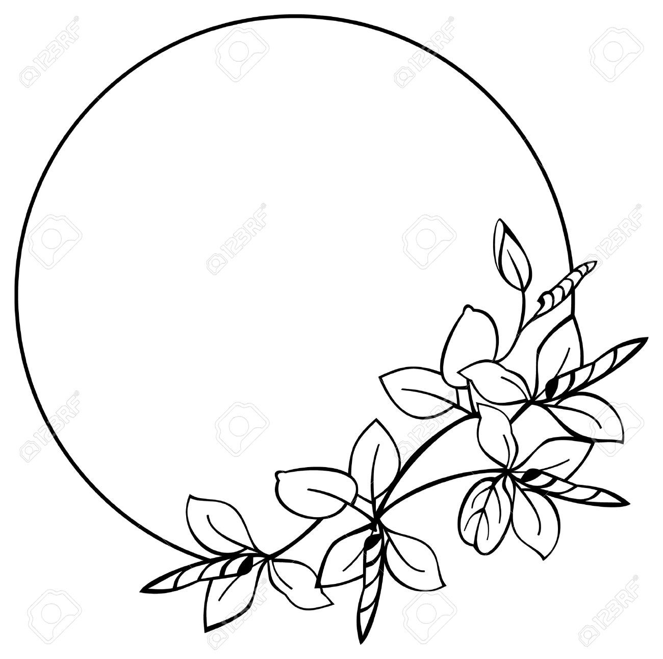 1300x1291 Round Flower Frame Clipart Clipart Portal