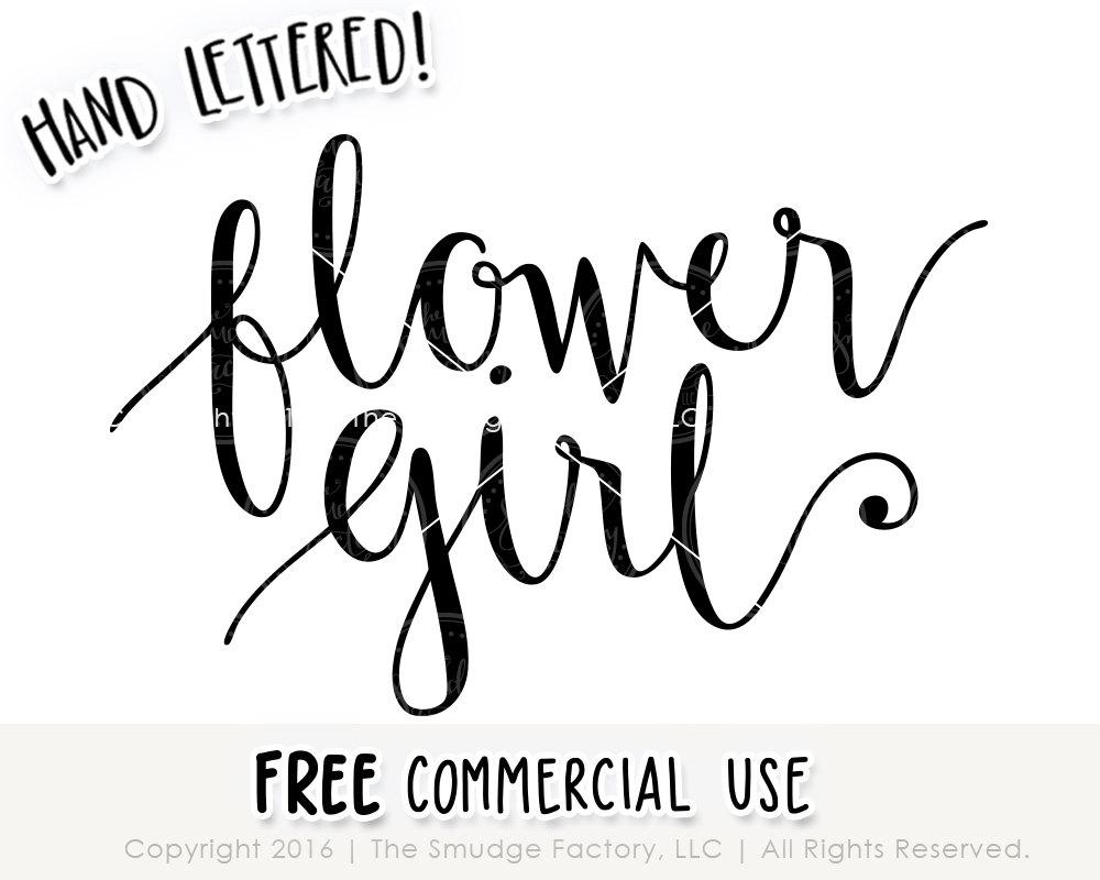 1000x800 flower girl silhouette, cricut, vector hand lettered
