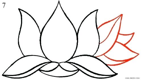 500x283 Flower Drawings Easy Enjoy Lotus Flower Drawings Flower Pot