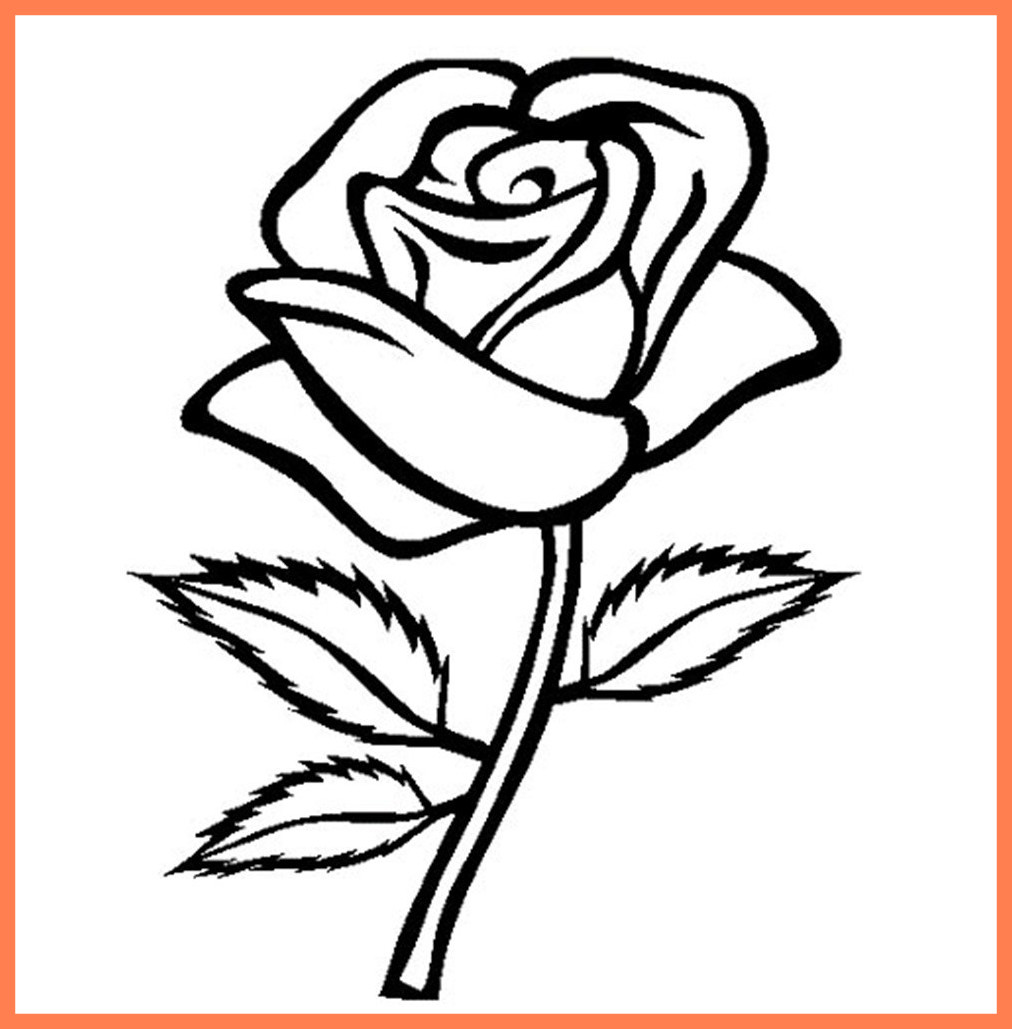 1012x1029 Rose Clip Art Line Drawing