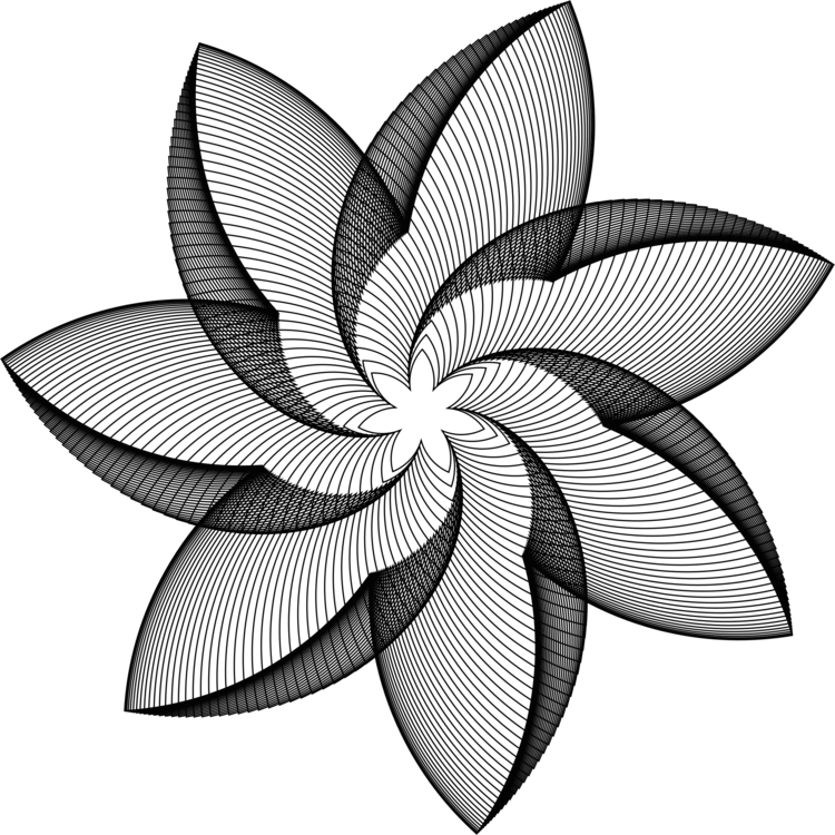750x750 Geometry Flower Line Drawing Petal Cc0