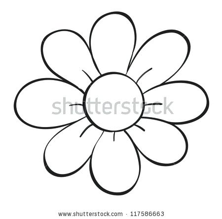 450x443 flower drawing outline a flower drawing simple lotus flower