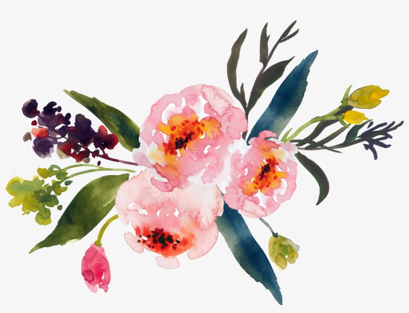820x627 Flower Bouquet Watercolor Painting Clip Art