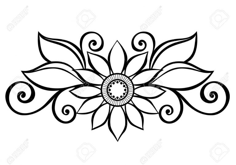 768x538 Flower Designs Flowers Design Drawing At Getdrawings Com Free