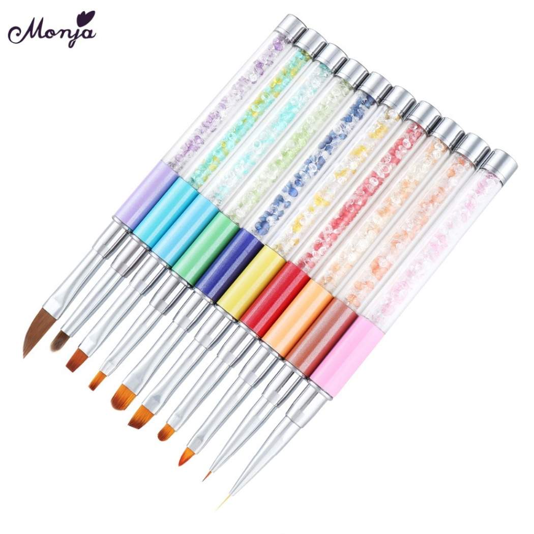 1050x1050 Monja Nail Art Acrylic Uv Gel Extension Brush Pen Powder Carving