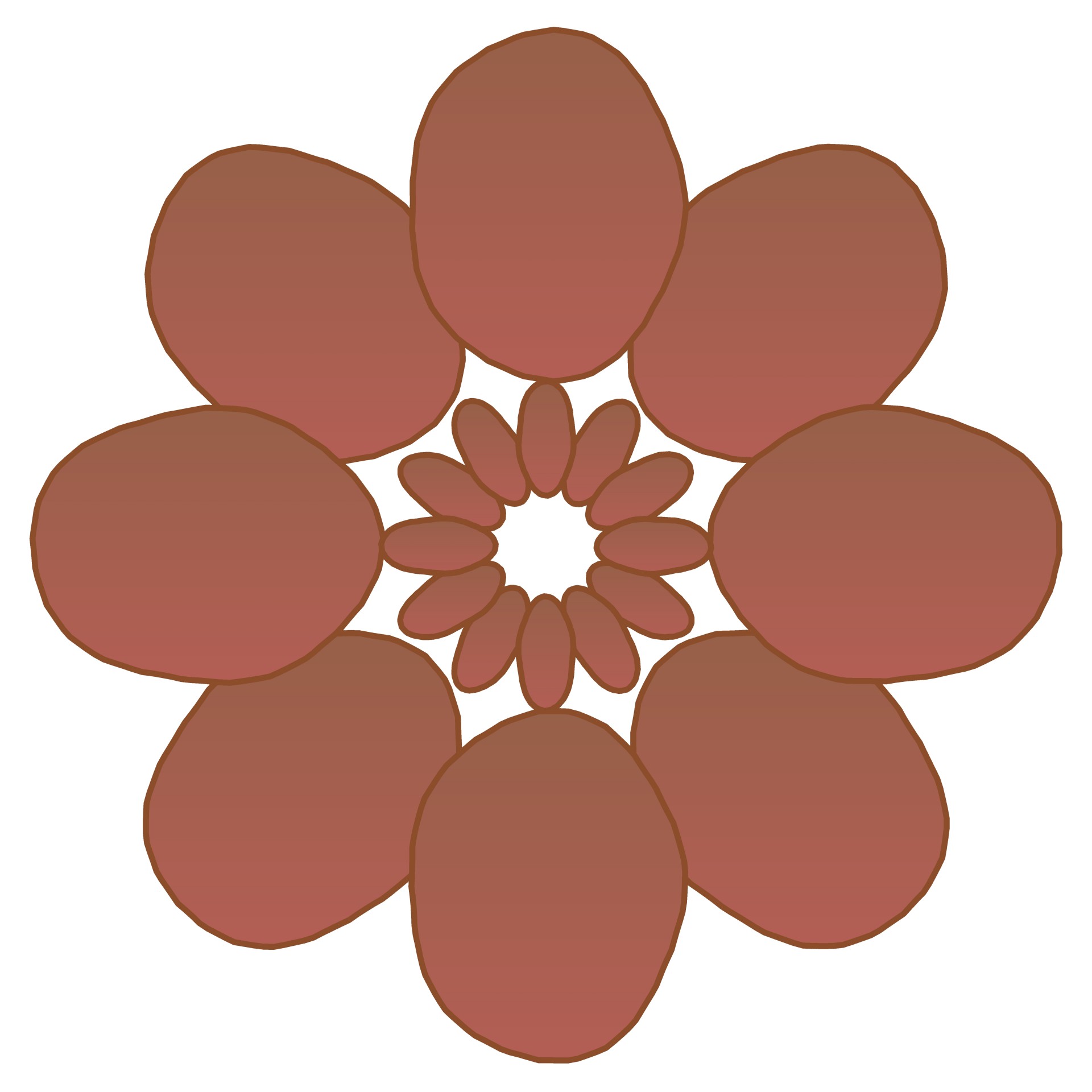 1920x1920 Symmetric, Drawing, Flower, Petals, Stones