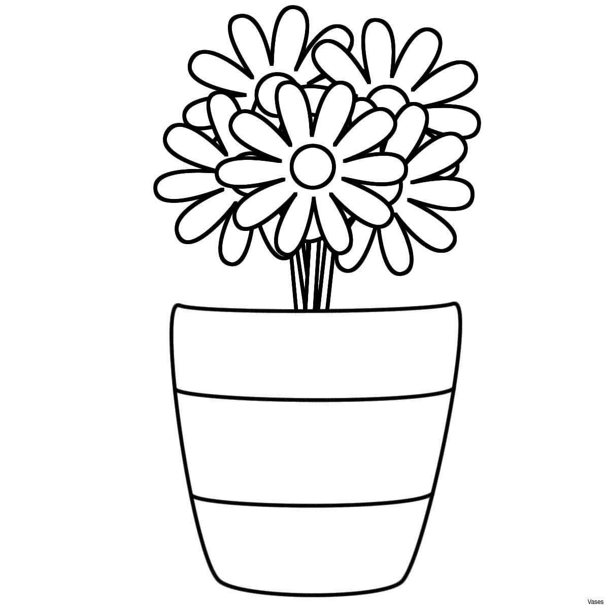 1200x1200 Coloring Of Flower Pot Clipart Best New Awesome Flower Vase