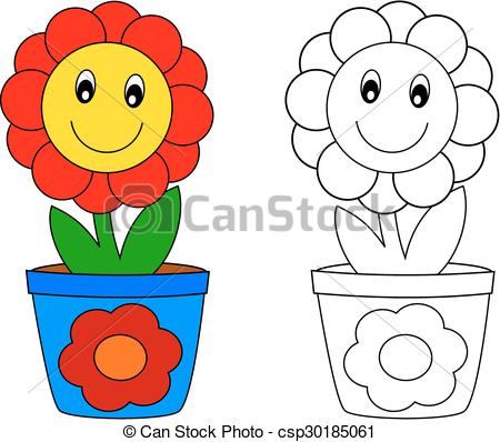 450x398 Red Flower In Blue Pot