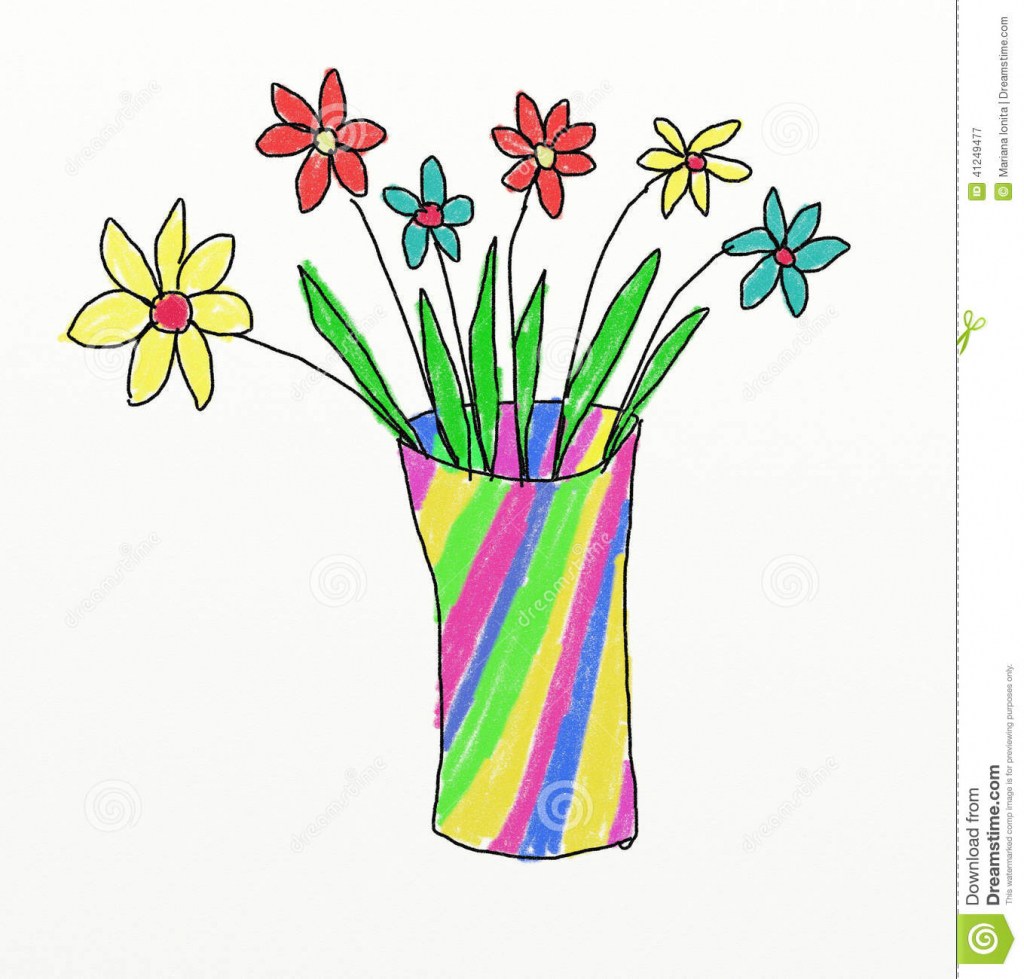 1024x979 Drawing For Kids Flower Vase