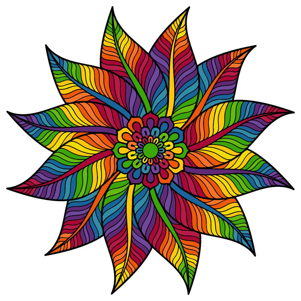 1024x1024 Flower Power! Color