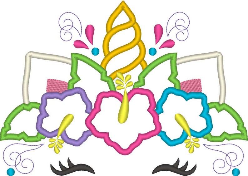 794x564 Sample Sale Floral Unicorn Embroidered Shirt Unicorn Horn Etsy