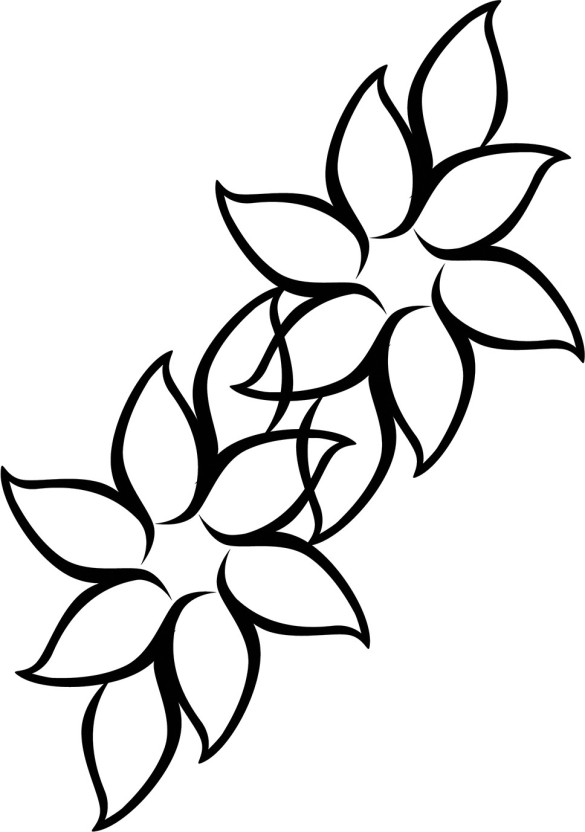 585x832 Sweet Flower Sketch Poster Paper Print