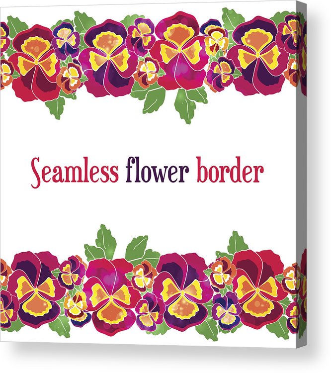 666x750 Vector Seamless Floral Border Design For Wedding Invitation