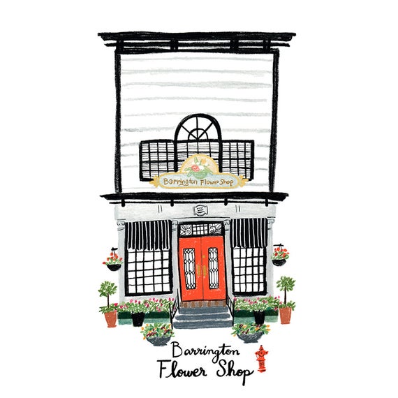 570x570 Barrington Flower Shop Illinois Local Art Print Wall Art Etsy